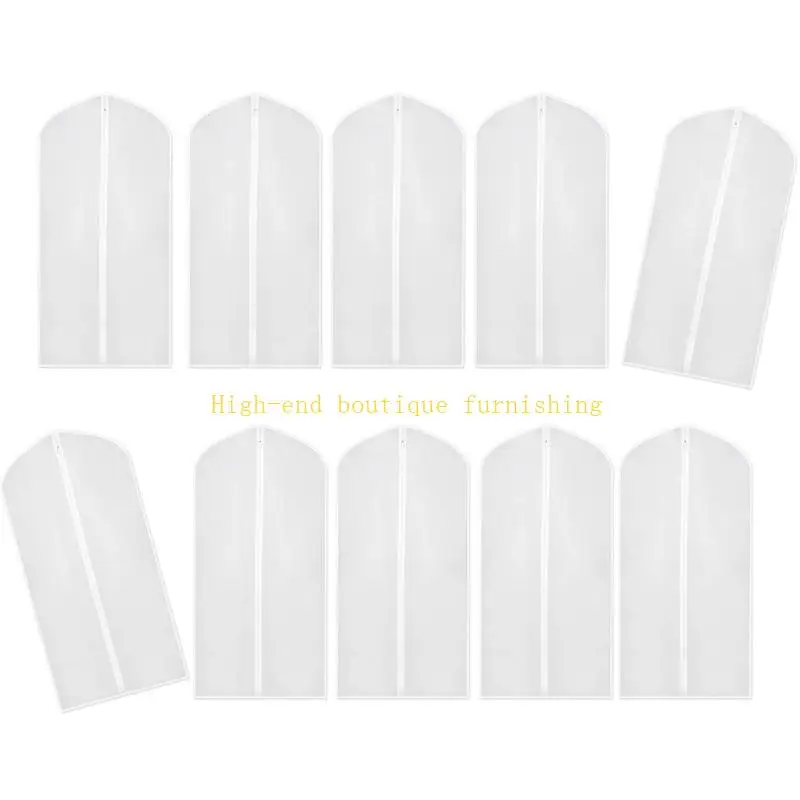 L9NB Bolsas para ropa impermeables y a prueba polvo, con cremallera, para organizar trajes, abrigos y vestidos, 10 piezas