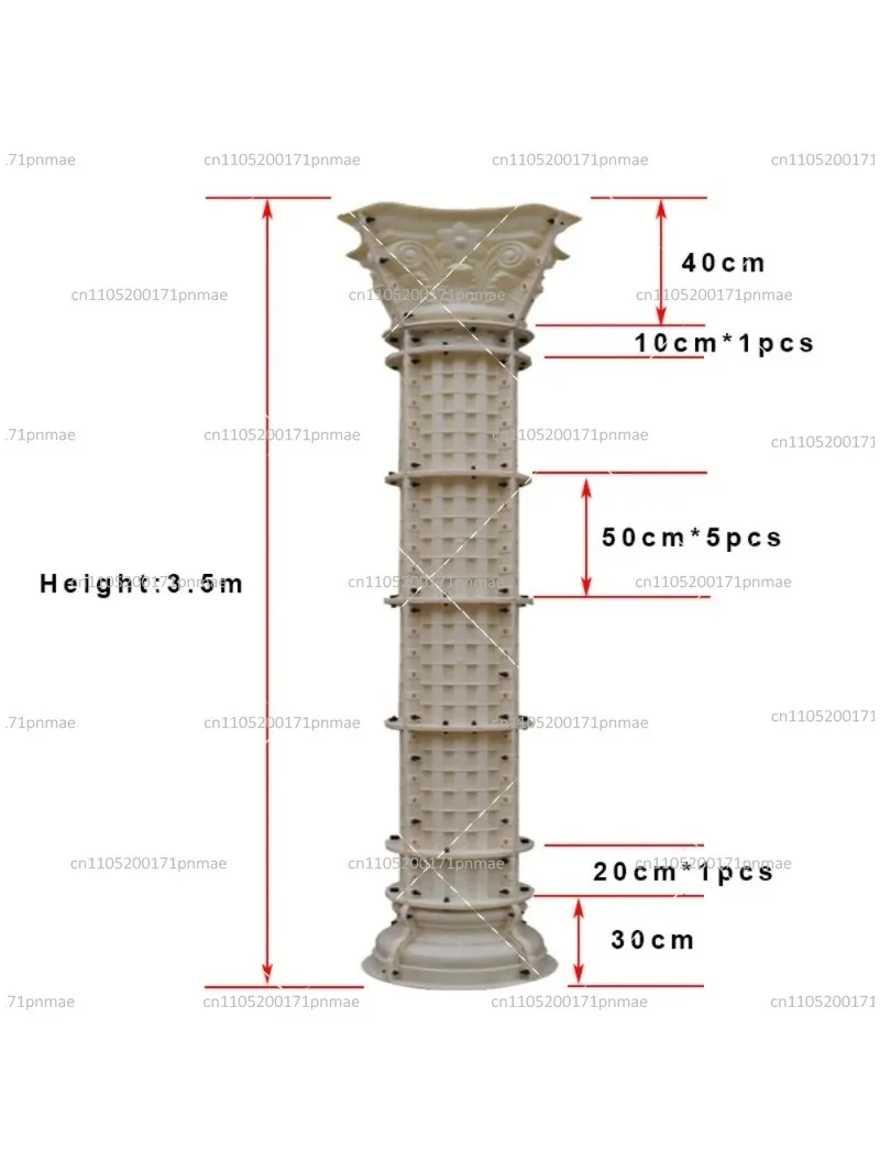 Outdoor Roman Column Mould Concrete Casting Mould ABS Plastic Building Decoration