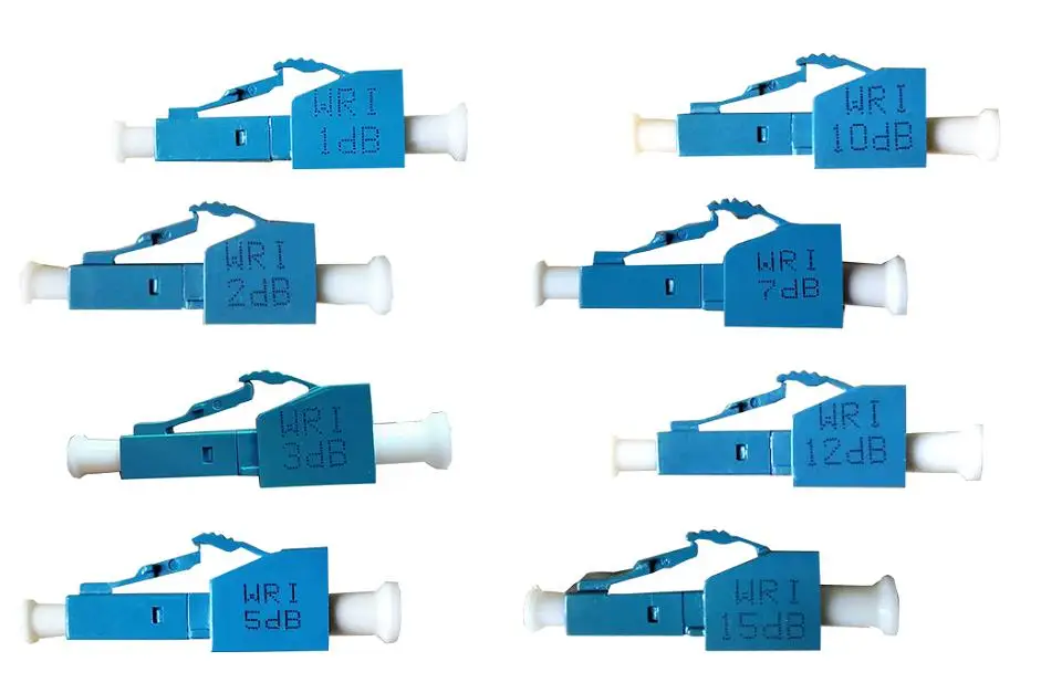 LC UPU Fiber Optic Attenuator, Plug-in Connector, Single Mode, Fixed Optical Application, 2dB, 3dB, 5dB, 7dB, 10dB, 15dB, 5PCs