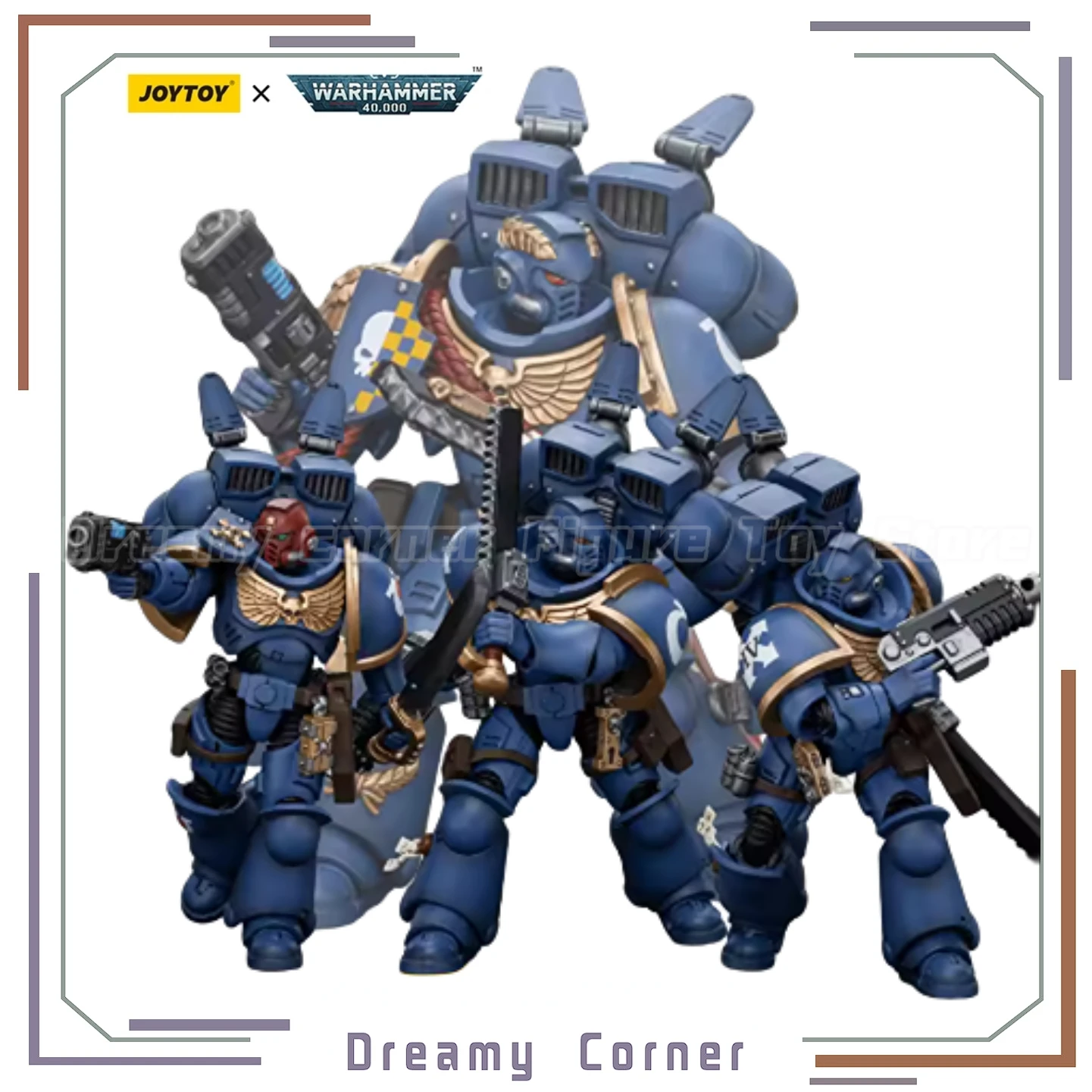 

【In Stock】JOYTOY Warhammer 40K Ultramarines Jump Pack Intercessors 4PCS 1/18 Action Figures Models