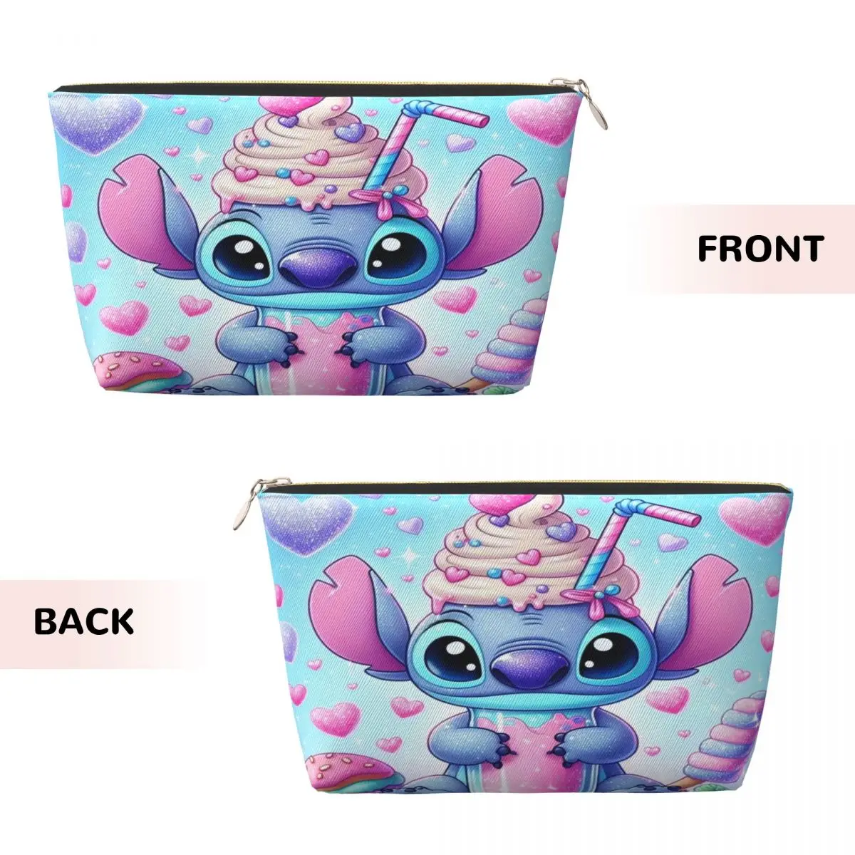 Custom Cute Stitch Toiletry Bag for Women Cartoon Cosmetic Makeup Organizer Lady Beauty Storage Dopp Kit Box