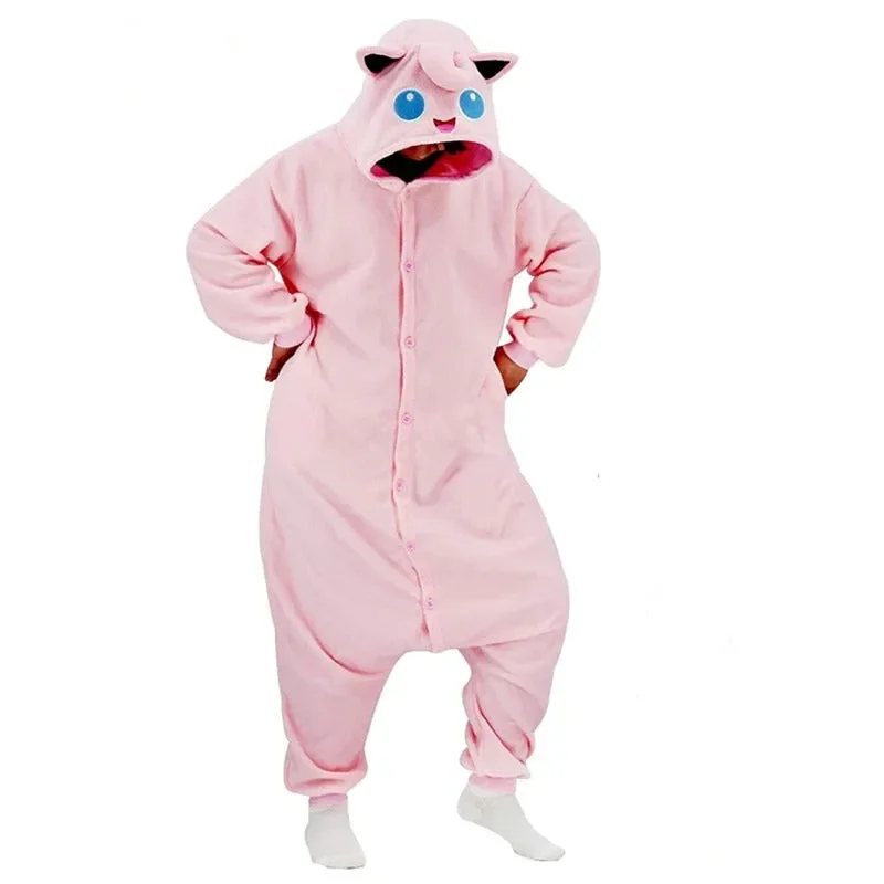 

Miniso Adult Jigglypuff Monster Onesies Kigurumi Cartoon Animal Fleece Unisex Pyjama Halloween Christmas Cosplay Costume Holiday