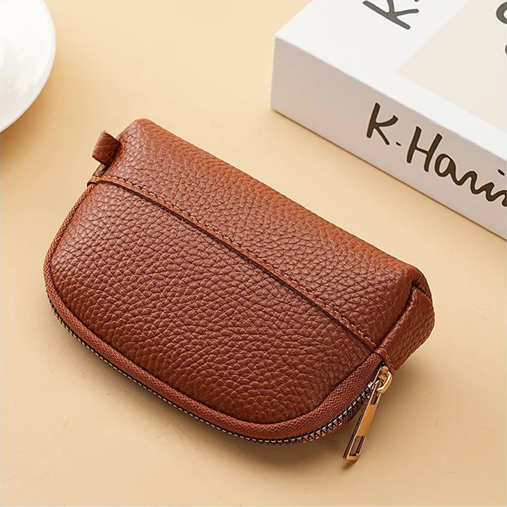 Vintage Zipper Coin Purse Short Wallets Simple PU Leather Mini Clutch Card Holder Portable Small Wallet Money Bag for Women Men