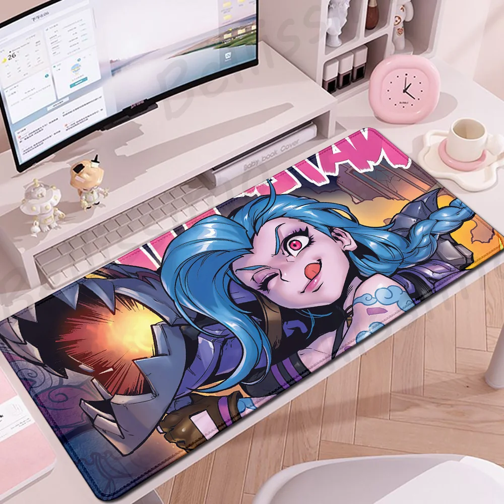 

LOL Arcane Mouse Pad Jinx Mats Gamer Extended Desk Mat Xs XXL Table Pads Anime Playmat Computer Gaming Accessories PC Mousepad