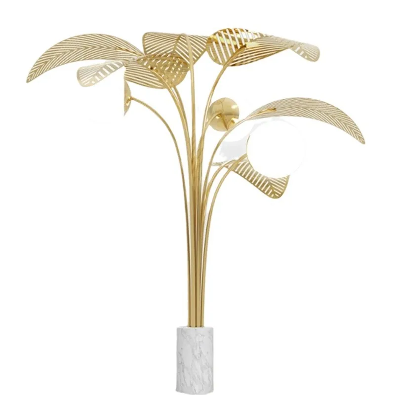 

Simple French leaf living room sofa tea floor lamp