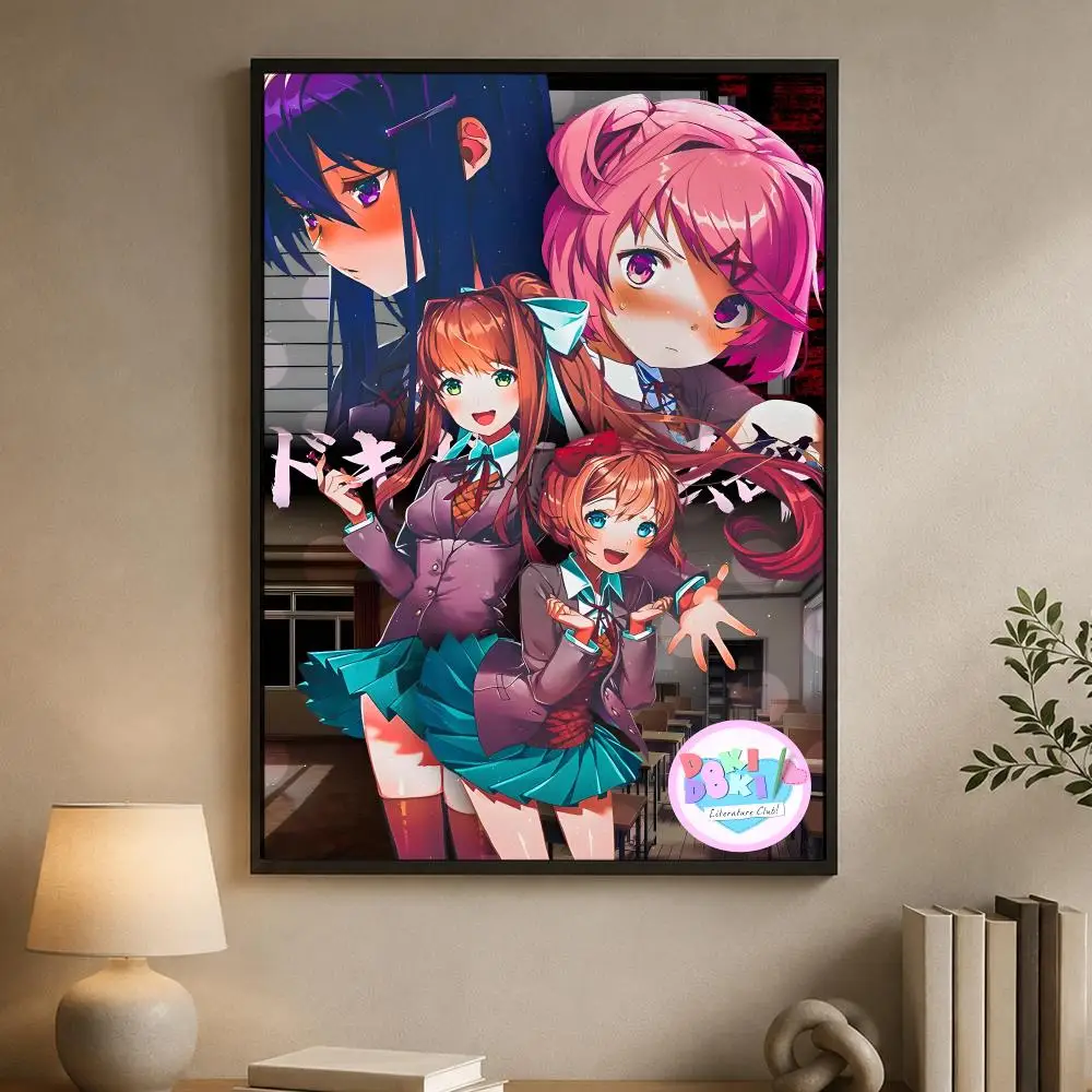 Game D-Doki Doki Literature Club Poster aus PP-Papier, dekorative Wandkunst für Wohnzimmer, Schlafzimmer, Bars, Cafés, stilvolles Wohndekor-Geschenk – Detail 22