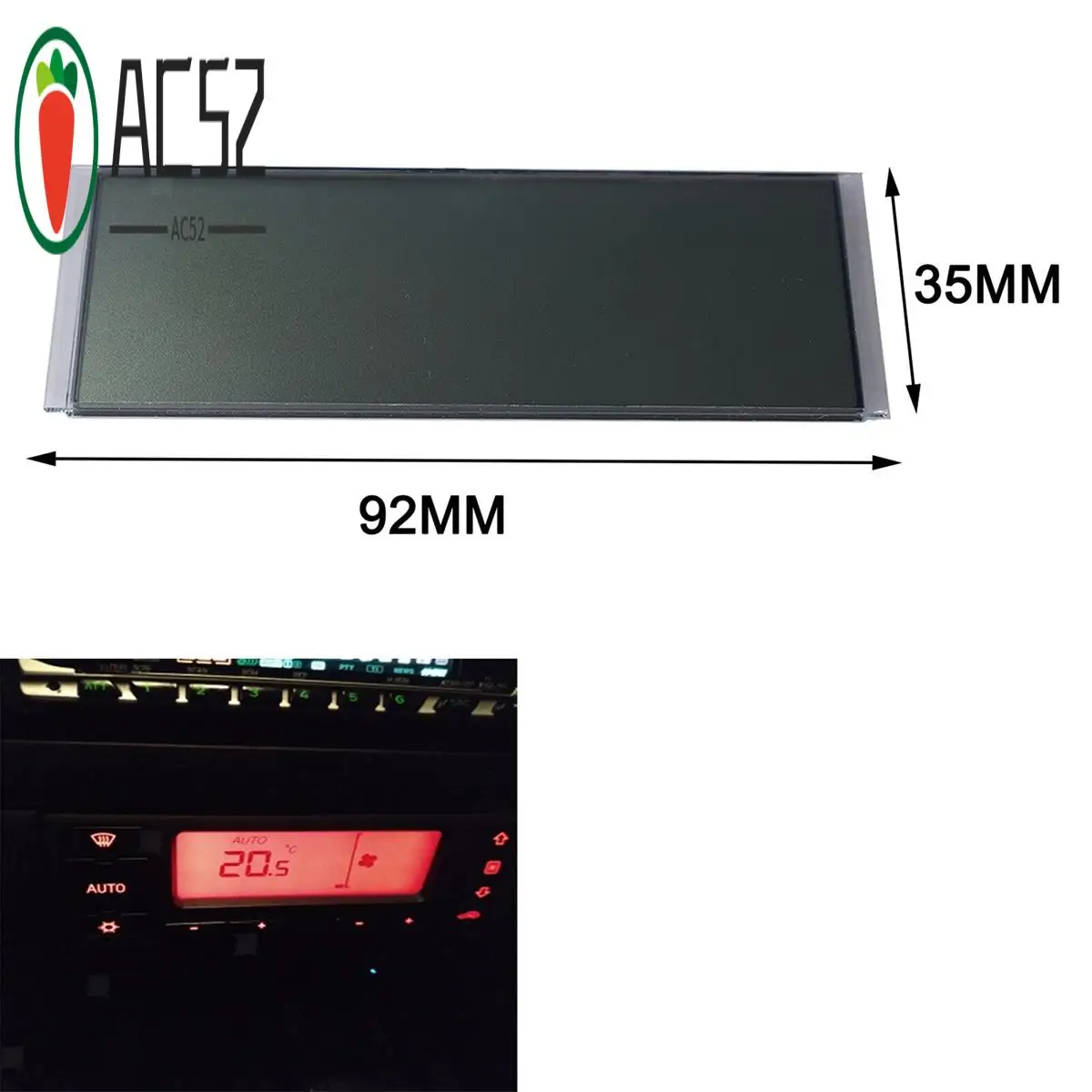 AC52-Car LCD Display Climate Control Monitor Pixel Repair Air Conditioning Screen For Seat Leon Toledo Cordoba 2000-2005
