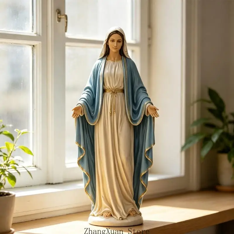 Statue der Jungfrau Maria für katholische Altardekorationen, Figur der seligen Mutter, religiöses Geschenk für religiöse – Detail 2