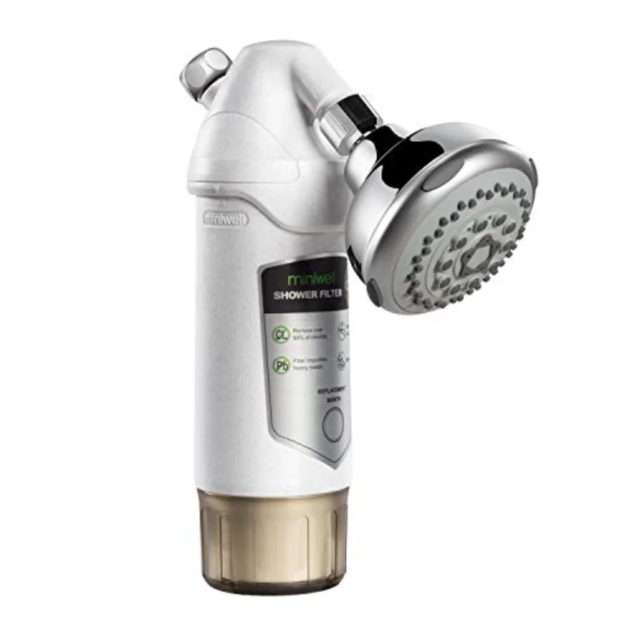 

Shower Filter 720-Plus with replaceable cartridges, shower head filter with Double Filters, remove 99% chlorine Shower Filter w