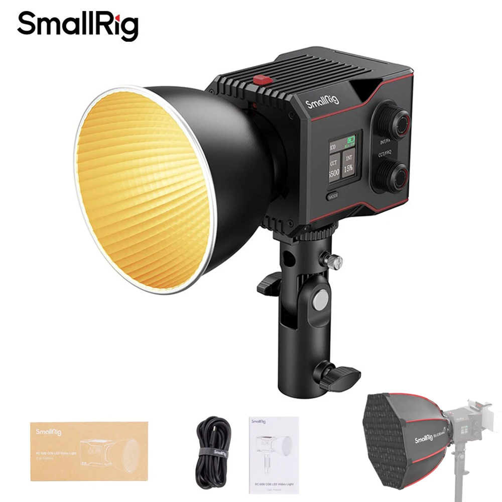 Smallrig RC60B COB LED Video Bi-color Light Build-in Battery Lightweight Portable Photography Lamp for Shooting Video