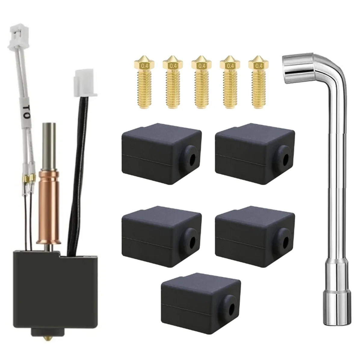 ABJG-3D Printer Hotend Print Extruder Kit, Assembled Hot End Kit Replacement for 3 /