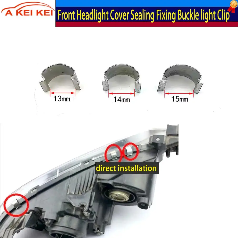 10PCS Headlight  Cover Sealing Fixed Buckle 13mm14mm15mm Headlight Cover Fixing Clip Snap Car Headlight Retrofit Accessories