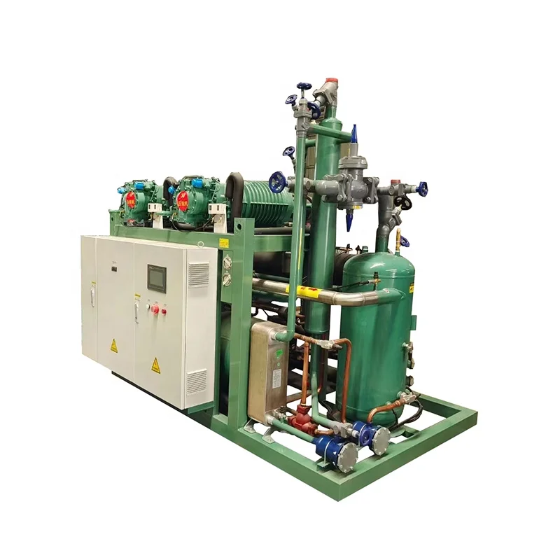 Complete  Screw Refrigerator -50~10℃ Industrial Refrigeration Condensing Unit