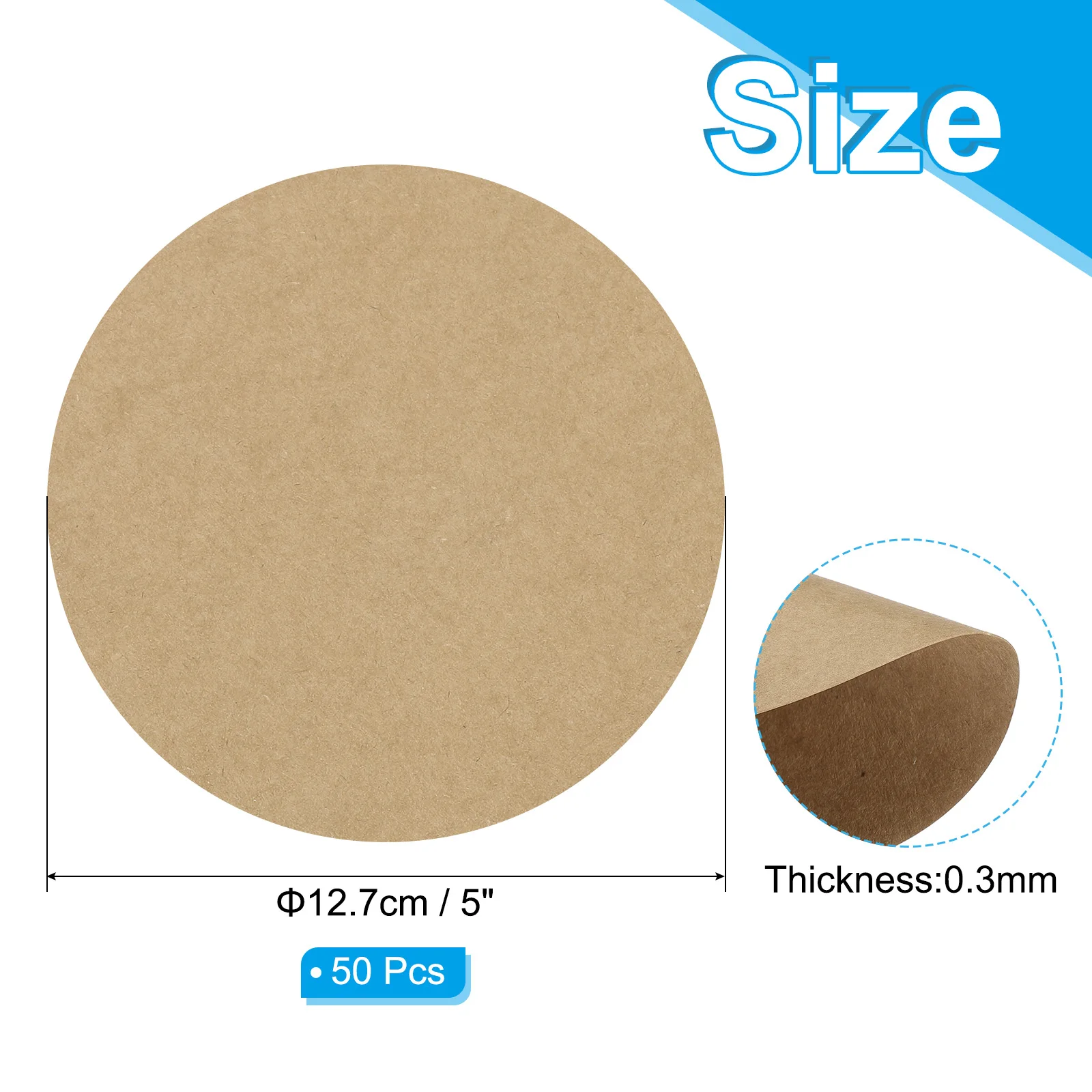50Pcs 5inch Circle Card Stock Round Shape Cutouts Paper Thick Cardstock Coaster for DIY Craft Classroom Bulletin Board Decor