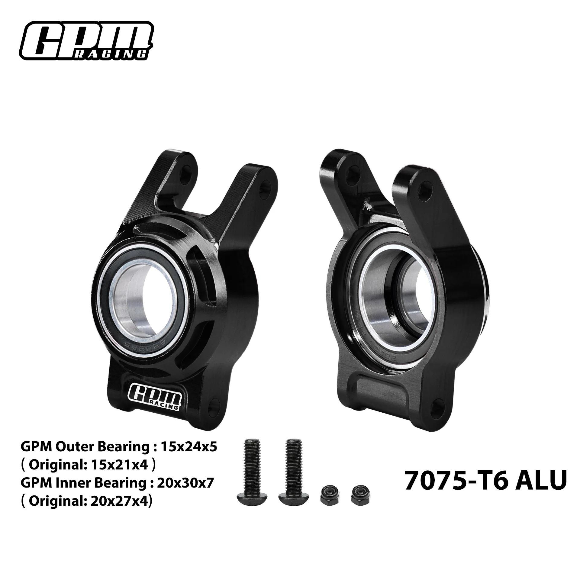 GPM 7075-T6 ALLOY REAR HUB（LARGER BEARINGS） YIKONG YK7081 TB8 1/8 4WD RC Car