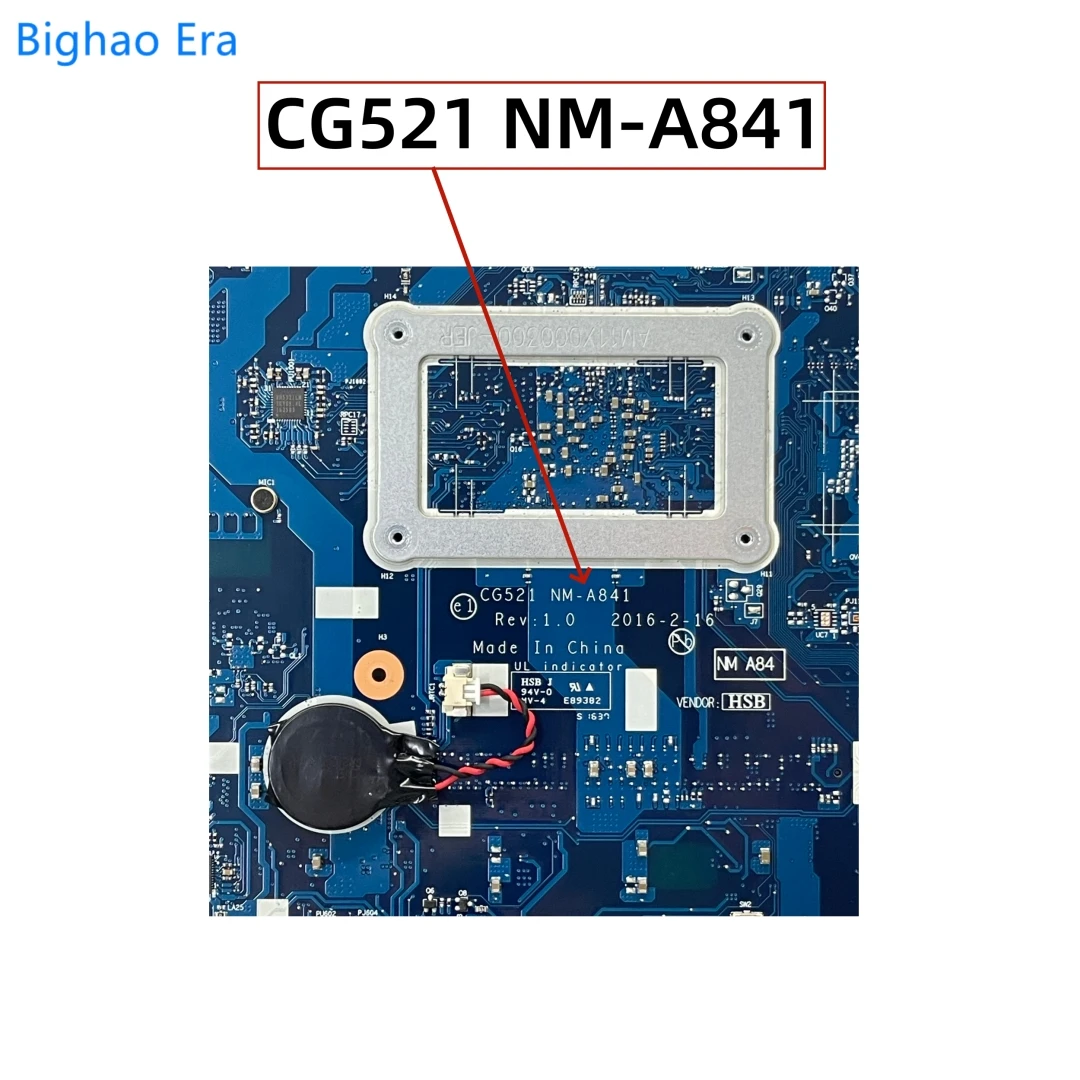 NM-A841 For Lenovo Ideapad 110-15ACL Laptop Motherboard With E2 A4-7210 A6-7310 A8-7410 CPU R5 M330 2GB-GPU CG521 Fru：5B20L46279