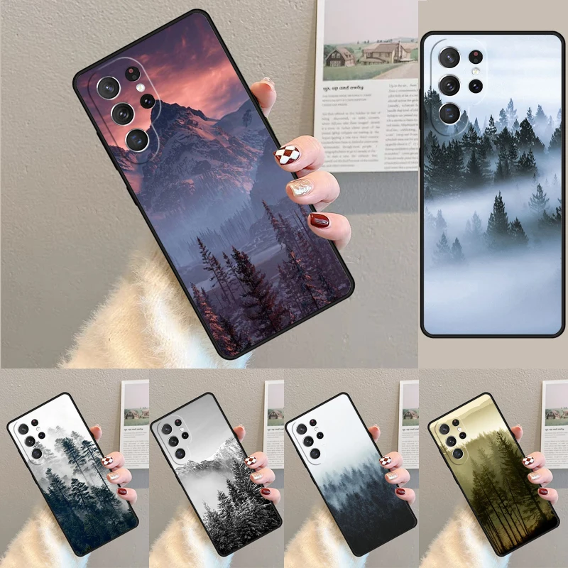 Forest Trees Mountain soft Phone Case for Samsung Galaxy note 10 pro S26 Ultra S23 S24 FE S25 S21 S22 PLUS shockproof Cove