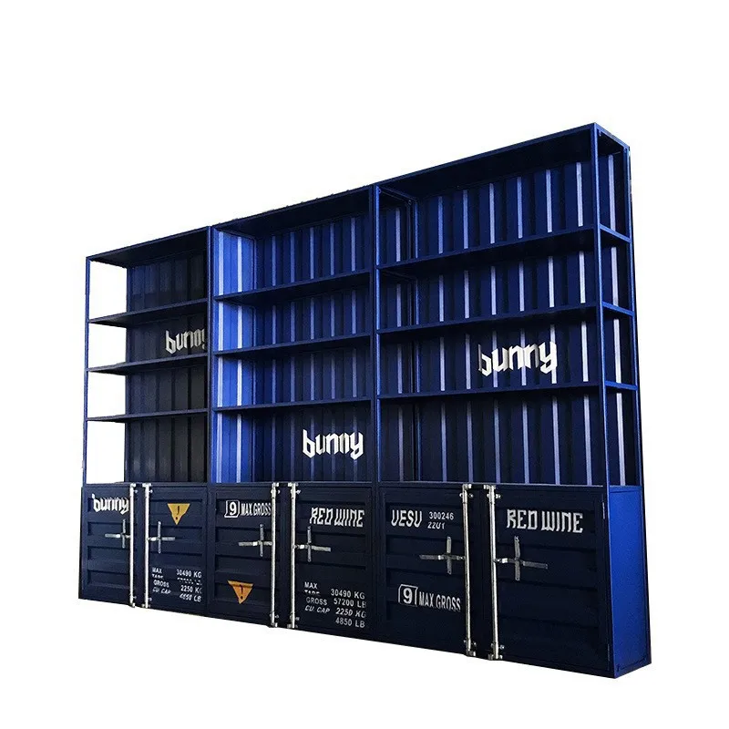 

Ретро-шкафчик от пола до потолка в индустриальном стиле, стойка регистрации ресторана, многослойная стойка для витрины для напитков с табаком и спиртом