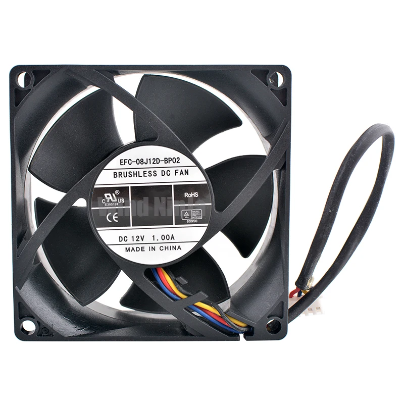 EFC-08J12D-BP02 8cm 80mm fan 80x80x32mm DC12V 1.00A 4-pin high-speed cooling fan for chassis power supply