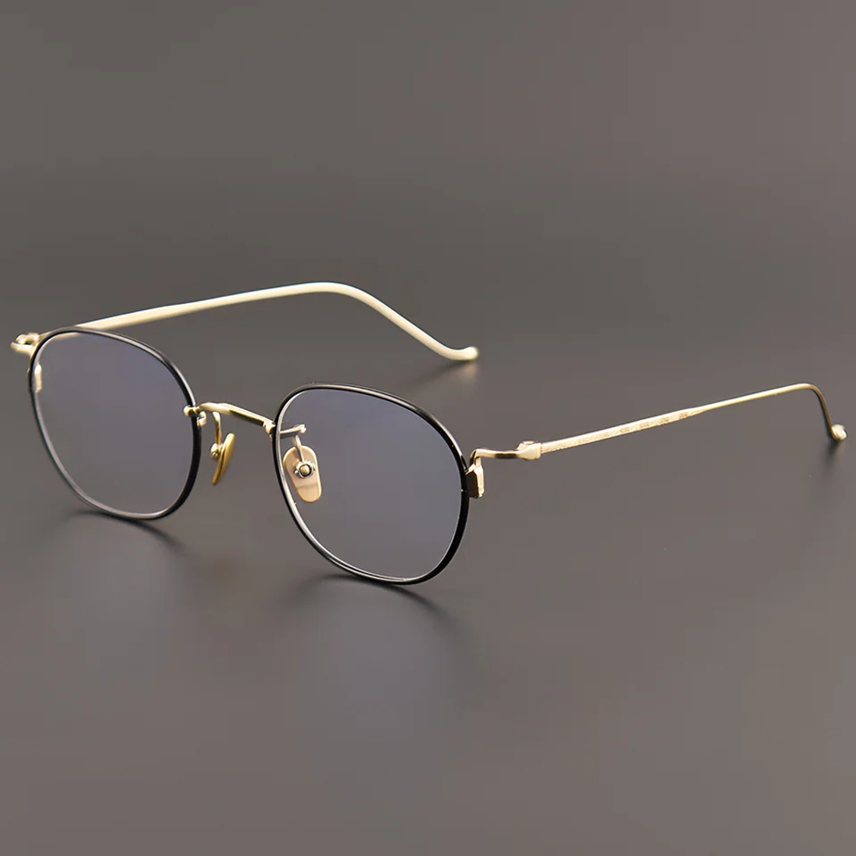 Fashion Minimalist Ultra Light Men's Retro Titanium Frame Glasses Casual Business Optics Prescription Women's Decorative Glasses