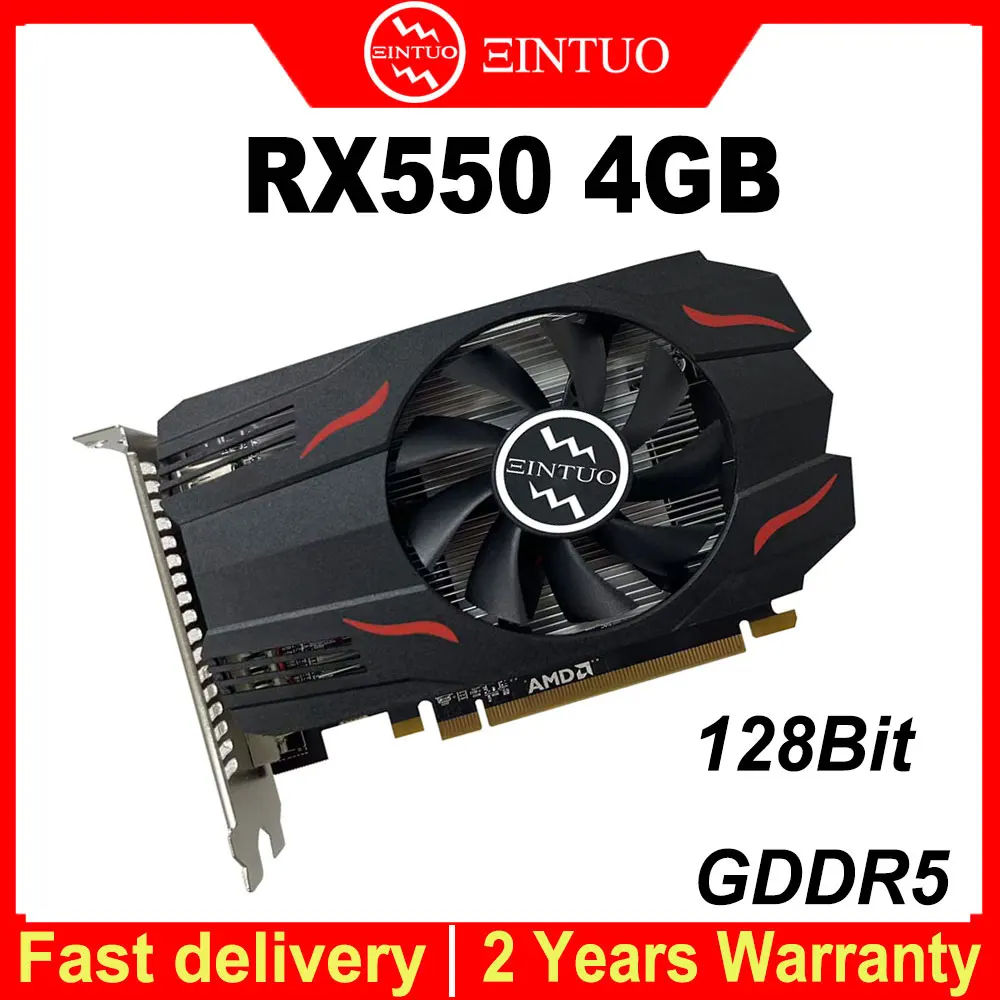 

For AMD Radeon RX 550 4GB Graphics Card GDDR5 128bit PCI-E X16 GPU HDMI DP DVI RX550 Graphics Card Desktop Gaming