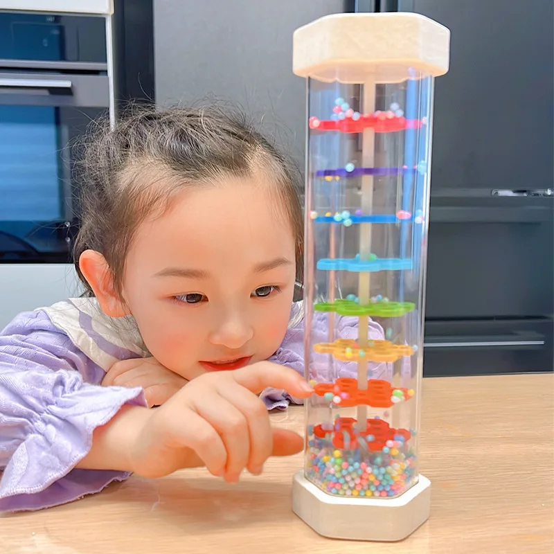 أداة تعليمية للأطفال من أورف - خشخيشة صوت المطر للأطفال من عمر 6 إلى 8 أشهر