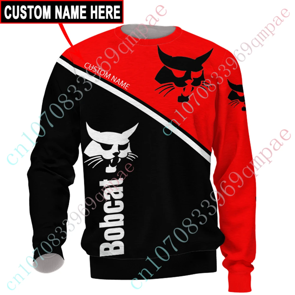 Bobcat Clothing Anime T Shirt For Men Women Harajuku O Neck Long Sleeve Casual Sweatshirt Unisex Oversized T-shirt Custom Logo