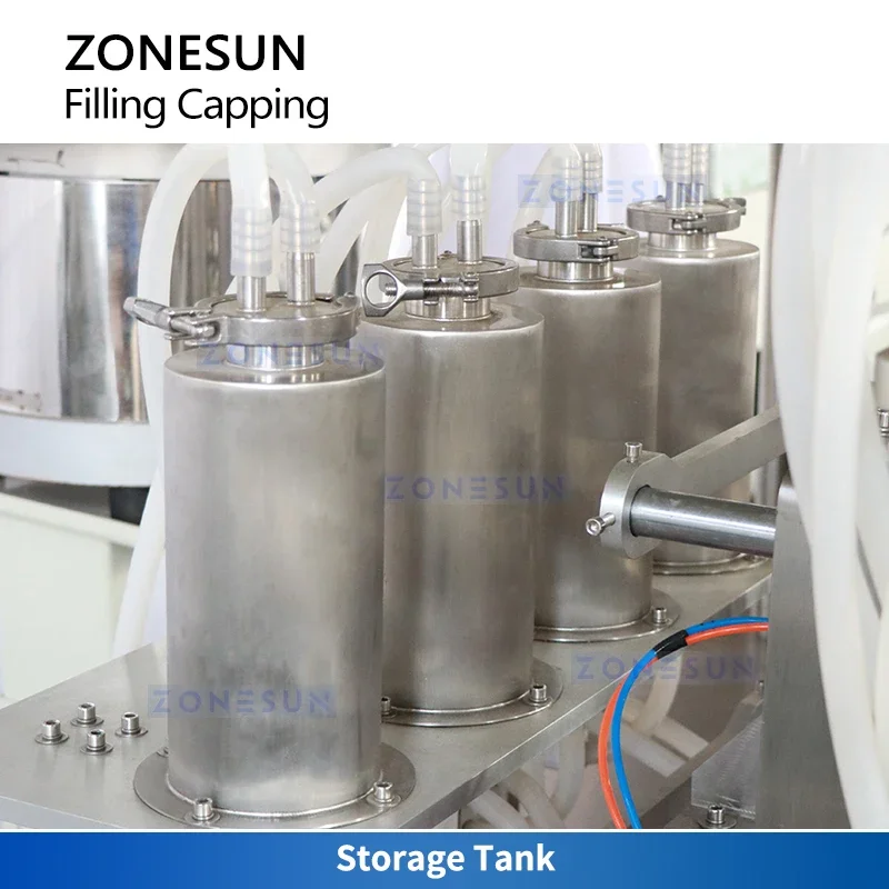 Zonesun ZS-AFC880 Linea di produzione automatica Macchina per imbottigliare il vino con riempitrice sottovuoto a 4 teste ROPP
