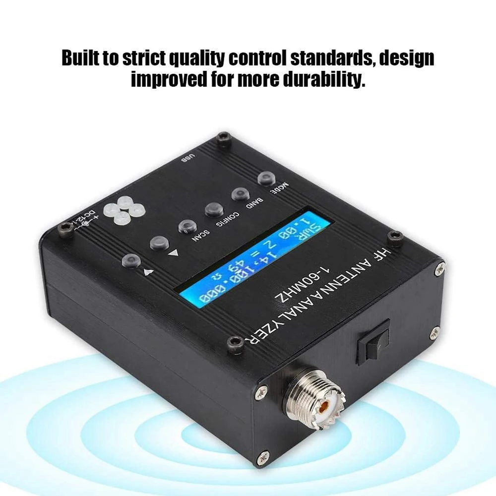 Shortwave Shortwave Antenna Analyzer, MR300, saída 2.0V Pp, Vector Tester Medidor Ajustável, Bluetooth Digital