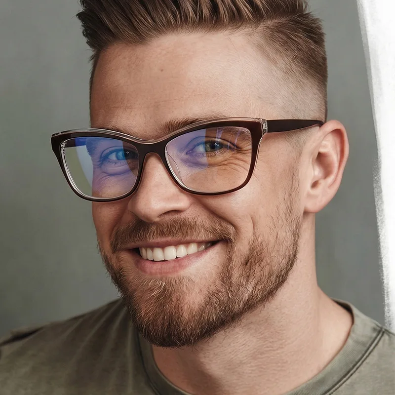 Fashion Square Shape Eyeglasses for Women European American Stylish Glasses Man Blue Light Blocking Glasses Frames for Women