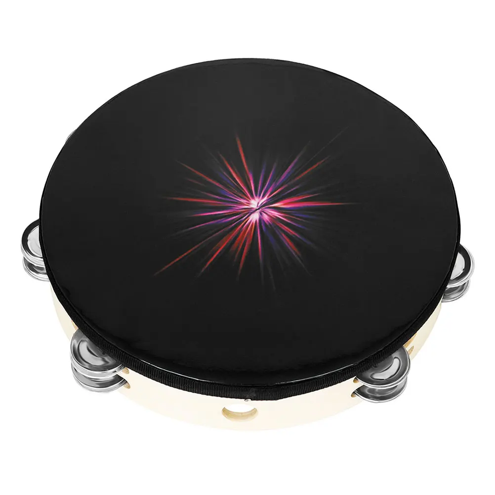 

Double Row Rattle Hand Shaken Tambourine Handheld Percussion Shaking Toddler Musical Instruments