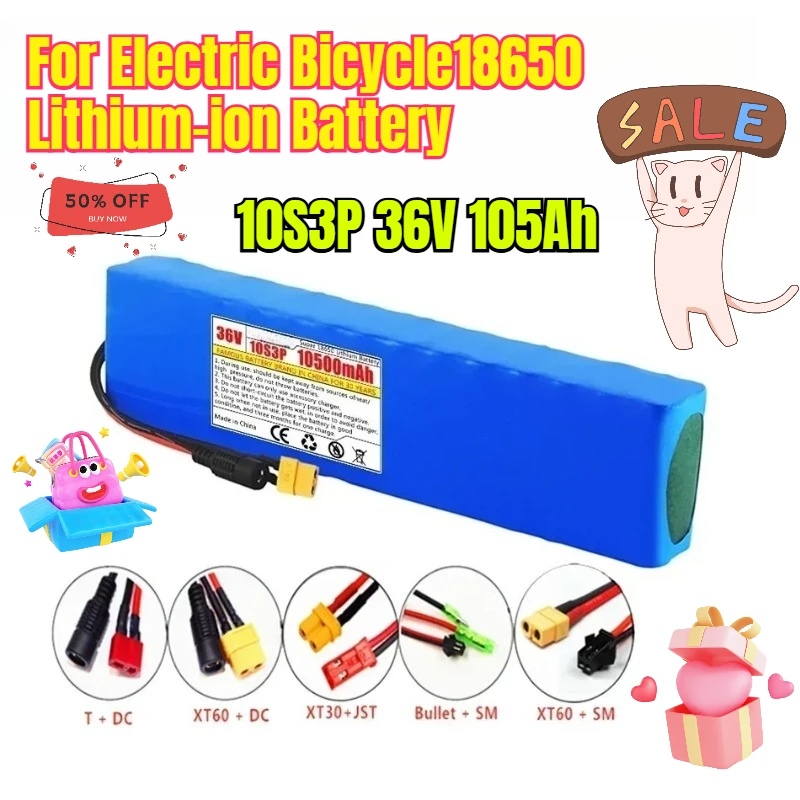 

10S3P 36V 105Ah for Electric Bicycle18650 Lithium-ion Battery