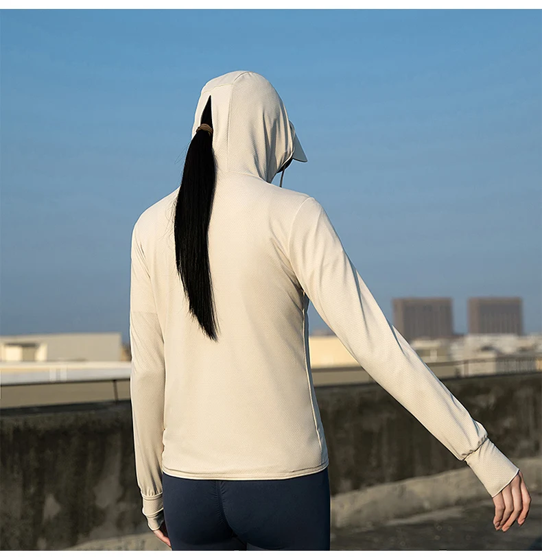  Sommer Dünne Paar Sport Freizeit Sonnenschutz Kleidung Komfortable Hohe Qualität Eis Seide Atmungsaktive Outdoor UV Schutz Mantel – Detail 26