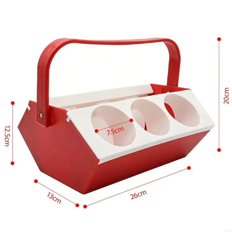 6 Hole Drink Container With Cold Storage Zone Movable Plastic Tray For Beer And Beverages 37JD