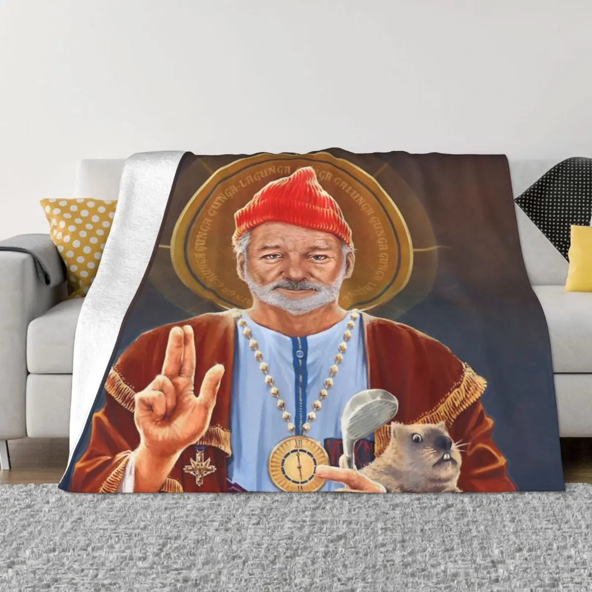 Saint Bill Of Murray Bill Murray Anime Bedroom Winter Blankets Winter Warm Blanket Throw Blanket