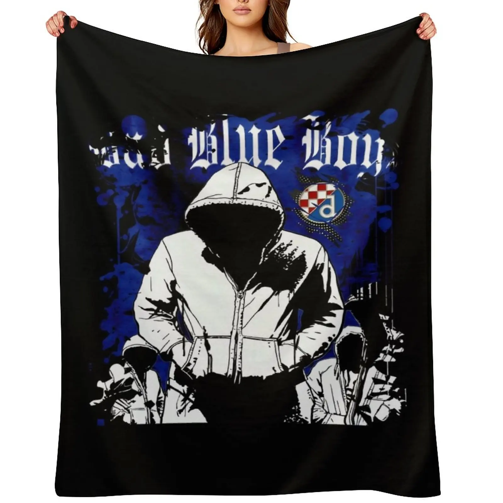 

Dinamo Zagreb Purgeri Croatia Bad Blue Boys Football Croatian Soccer Modric Bbb Hooligans Supporters Croat Throw Blanket