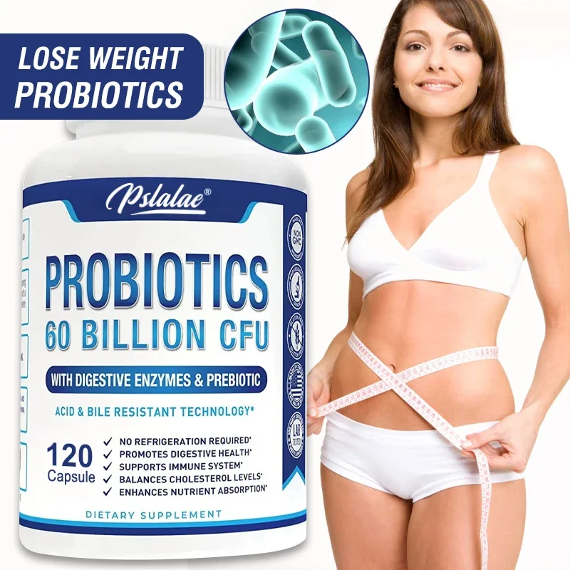 Probiotics, Digestive Health Capsules, Support Occasional Diarrhea, Gas and Bloating, Gluten and Soy Free, 120 Servings