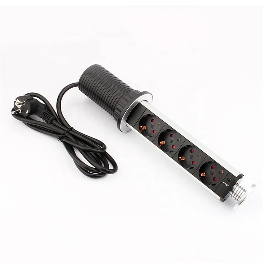 

Automatic Adjustable USB 2.0 Power Strip,2 Outlets,2 USB Pop up Desktop Socket