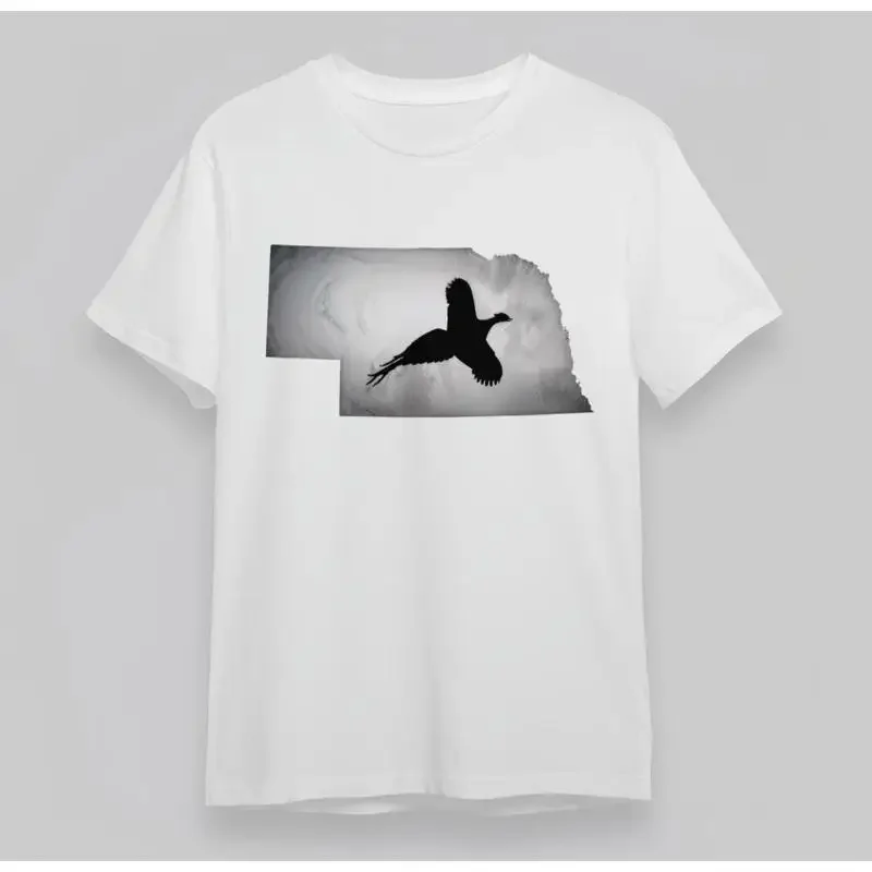 Men'S T Shirt With Avian Flight Essence White 100 Cotton Usa