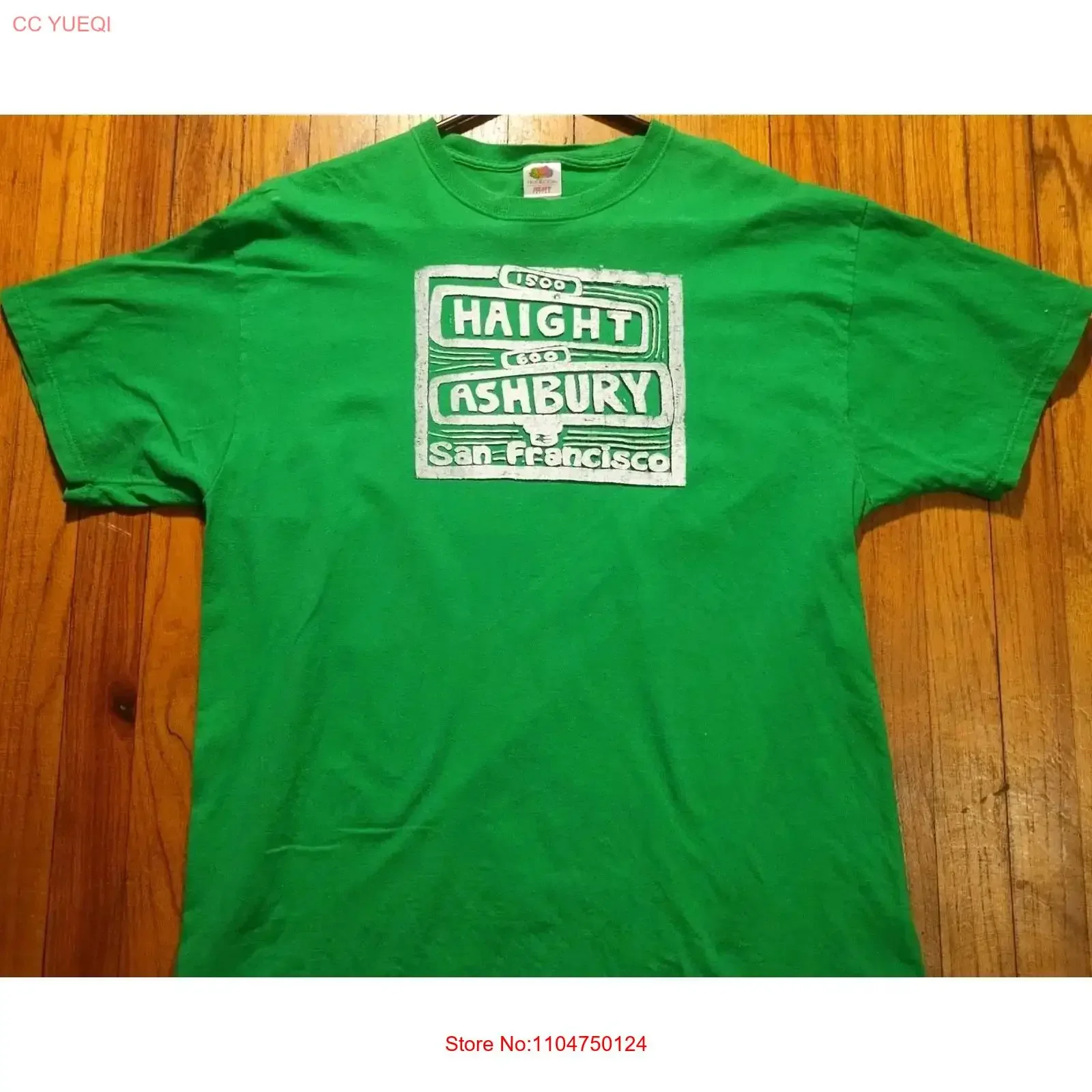 Camiseta Vintage Y2K Haight Ashbury San Francisco Hippie Masculina XL, Lavada, Respirável, Estilosa, Macia, Unissex