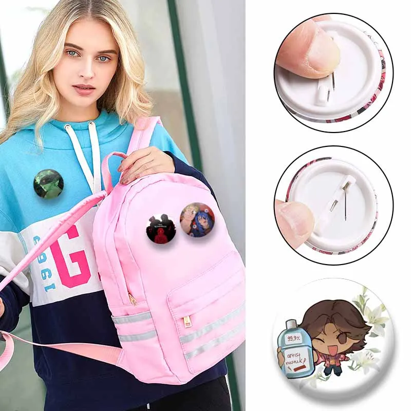 Horror Game M-Mouthwashing Anya Daisuke Brooch Custom Jewelry Accessories Badges Hat Bag Clothes Soft