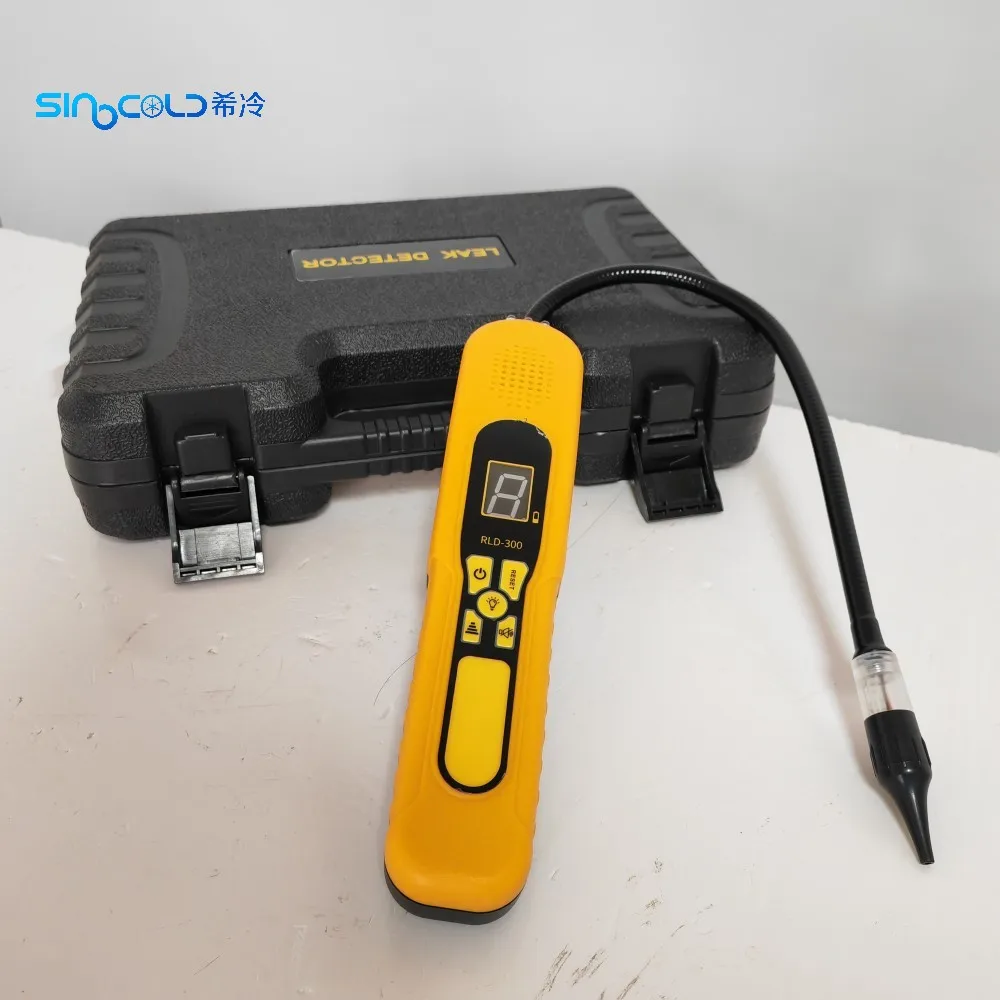 

RLD-300 Refrigerant Leak Detector With UV Lamp Digital Indication for 9 Levels Can Detects R22 R410A R404AR R134A 407C R1234YF