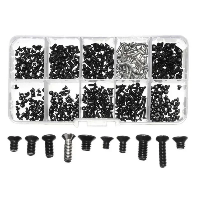 500Pcs Small PC Screws Set Laptop Computer Repair Screw Motherboard Flat Head Screw Kit Accessories M2 M2.5 M3