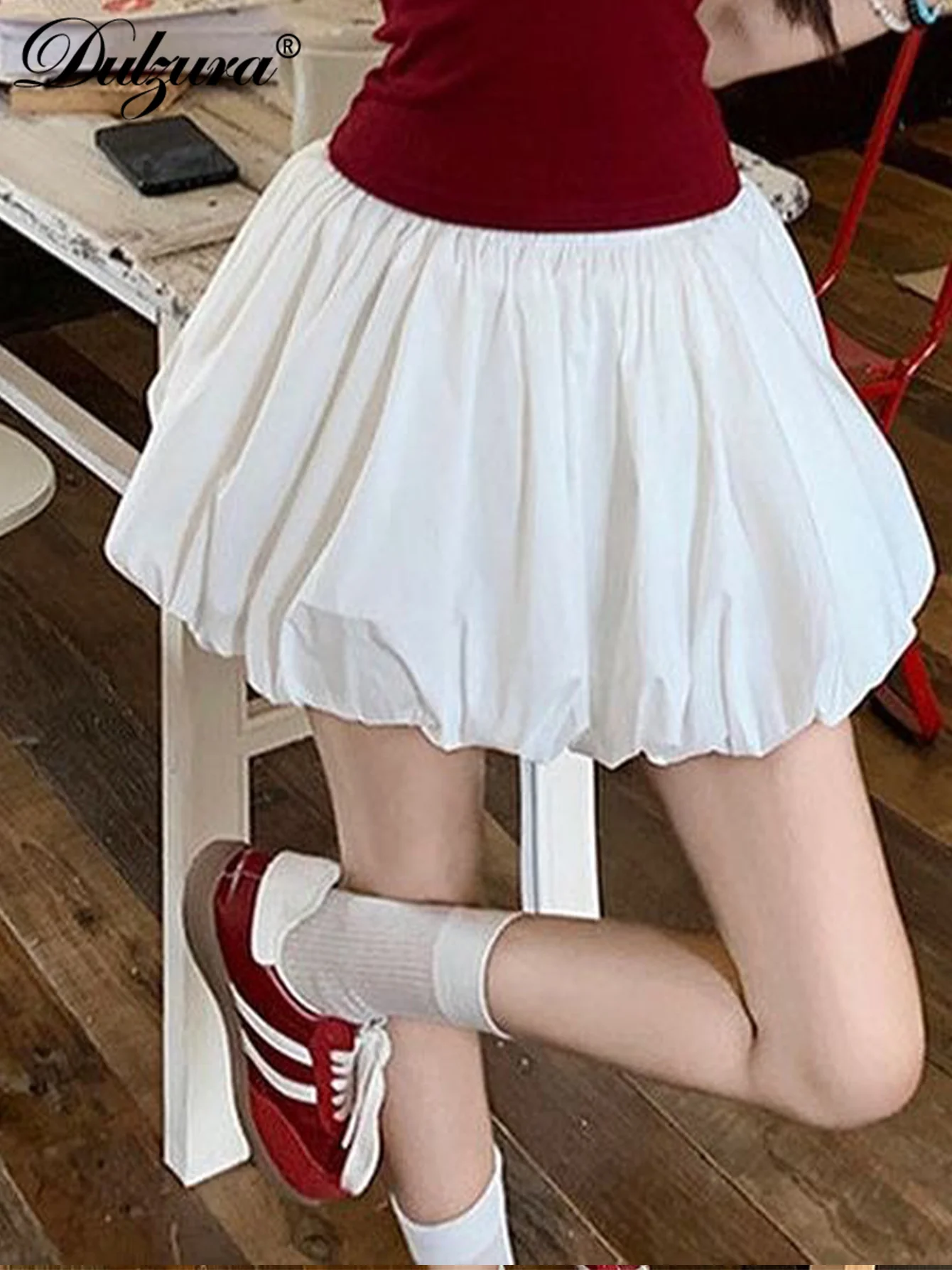 Dulzura Summer Puff Mini Skirt Solid Women Sexy Short Skirts Y2K Clothes Lady Beach Party Club Streetwear Birthday Drop Shipping