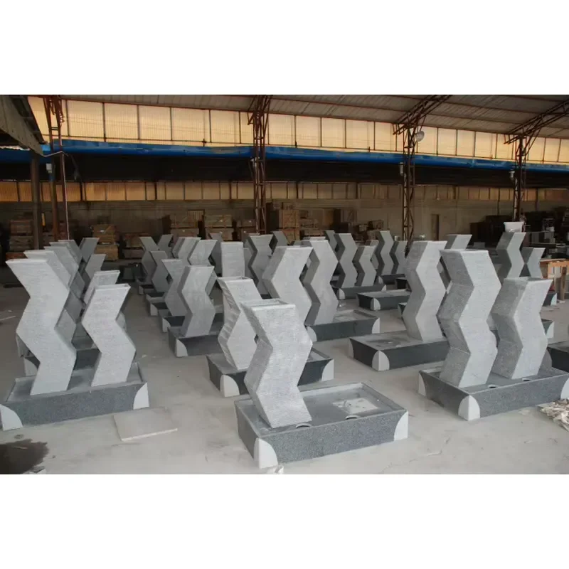 Popular Europe Magic Stone Sculpture Hand Carved Natural Granite Fountain Outdoor Contemporary Design Fire Water Resistant