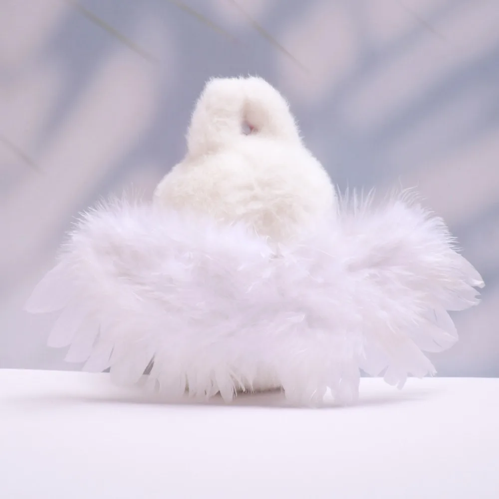 ل 15/17 سنتيمتر Labubu ملابس دمى أجنحة الملاك أسود أبيض فستان الدمى اكسسوارات الجلوس حفلة هدية الكريسماس اللعب