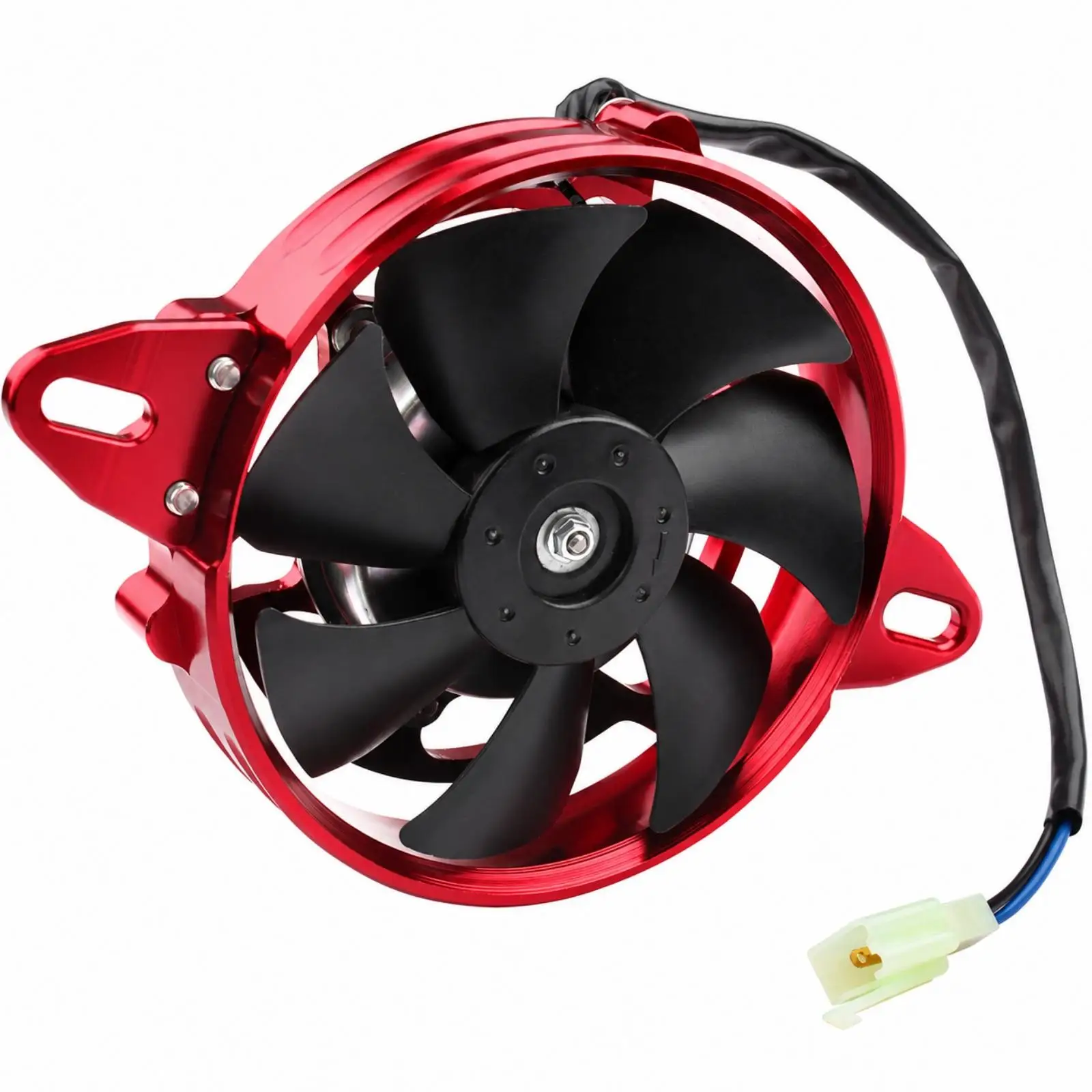 4 Inch ATV Heater Cooling Fan Replacement CNC Aluminum Heater Fan with Mounting Brackets Lightweight