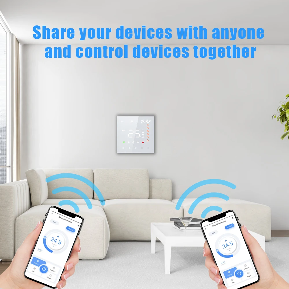 Smart Thermostat 3a/16a digital intelligent programmier bar LCD-Display Touchscreen Fußboden heizung Temperatur regler