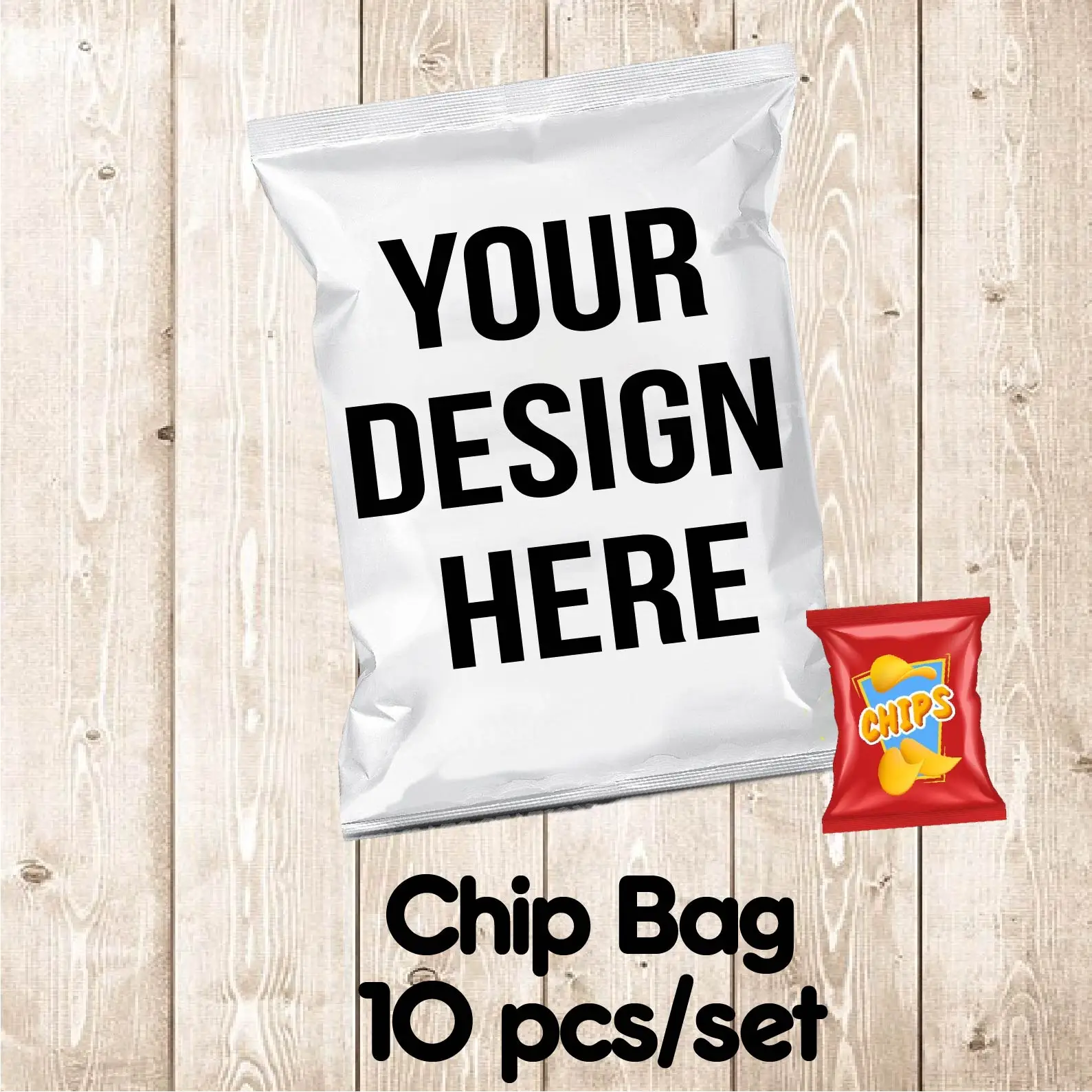 حزمة هدايا شخصية للحفلات، ملصقات مائية، حقيبة رقاقات، صندوق تغليف الحلوى، هدية مخصصة لحفلات أعياد الميلاد، أي موضوع تصميم