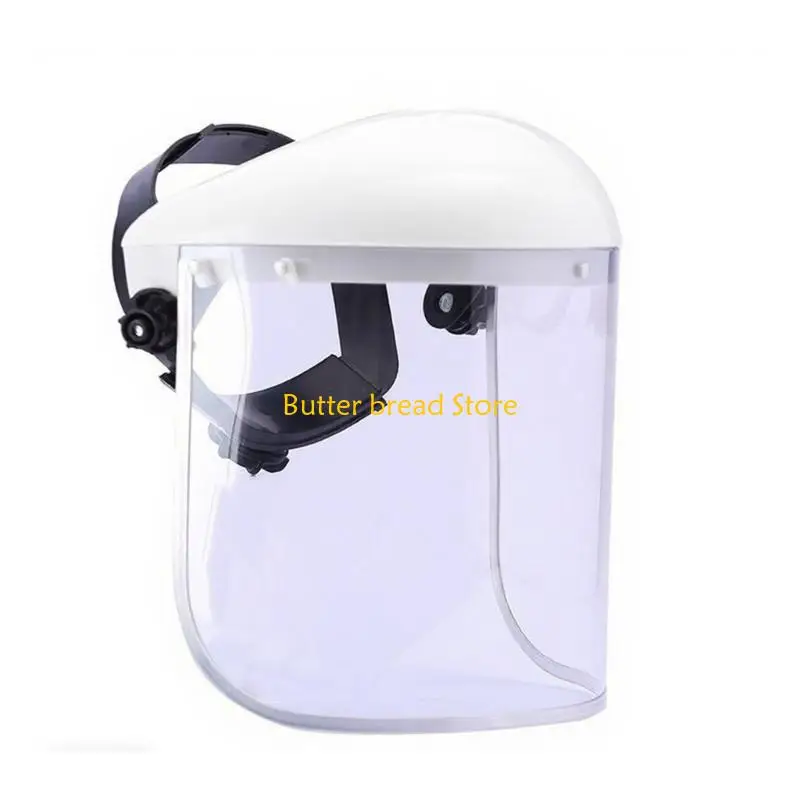 W89C Visores seguridad industrial transparente Confort construcción Shatter -Ajuste Correas cabeza ajustable Escudo
